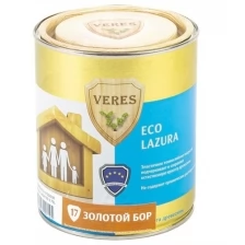 Декоративная пропитка для дерева Veres Eco Lazura №12, матовая, 0,75 л, белая