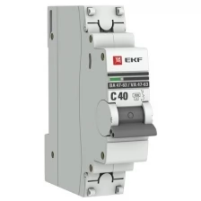 Выключатель автоматический ВА47-63 50А 1п однополюсный C 4,5кА тип AC (перемен.) mcb4763-1-50C-pro EKF