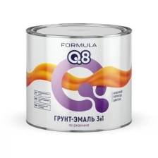 Грунт-эмаль по ржавчине Formula Q8 3 в 1, матовая, 1,9 кг, зеленая