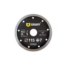 Диск Graff GDD 16 115.7 алмазный диск по керамической плитке 115x7x2.0х22,23mm