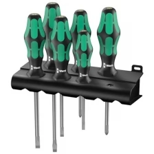 Набор отверток WERA Kraftform Plus Lasertip 334/6 Rack 105650