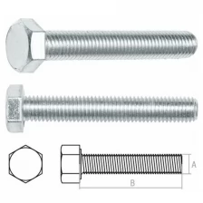 Болт М12х70 мм шестигр., цинк, кл.пр. 5.8, DIN 933 (5 кг) STARFIX (SMV1-19523-5)