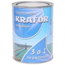 Грунт-эмаль по ржавчине желтый 1л KRAFOR 4300002202