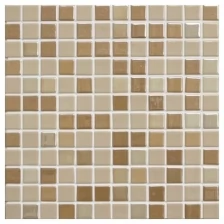 Зеркальная плитка Vidrepur Плитка мозаика стеклянная, 31,7 х 31,7х0,4 HomeDecor Beige, бежевая 10 шт