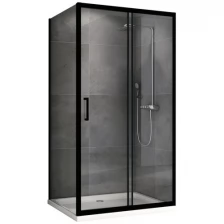 Душевой угол Abber 160x70 Schwarzer Diamant AG30160B-S70B черный