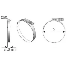DINEX DIN98872_хомут червячный! 57-79x16мм (нерж)