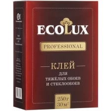 Клей для обоев Ecolux Professional тяжелые обои, стеклообои, 250 г