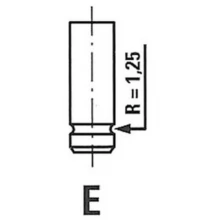 Клапан 36.2x8x111.7 In Ren/Vol 1.6-1.9d (F8q/D16) 84-98 Freccia арт. R4164/S