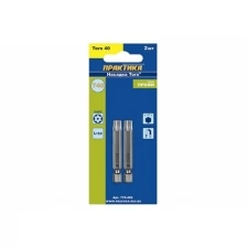 Бита "Профи" Torx Tamper-40 х 50мм (2шт), блистер ПРАКТИКА 776-492